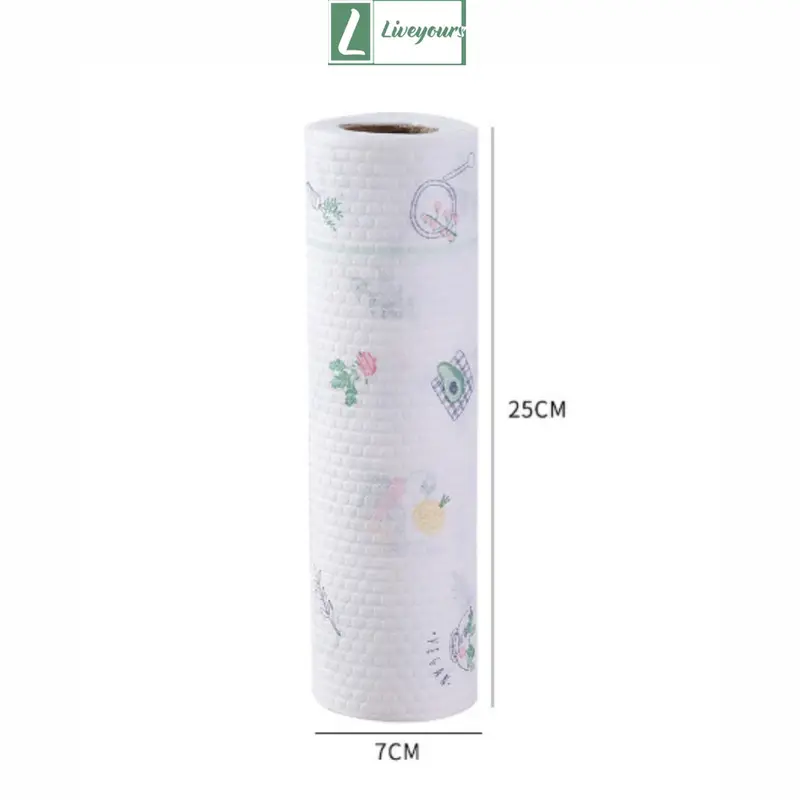 Cuộn Giấy Lau Nhà Bếp Đa Năng - Màu Trắng Có Thể Giặt Được 6