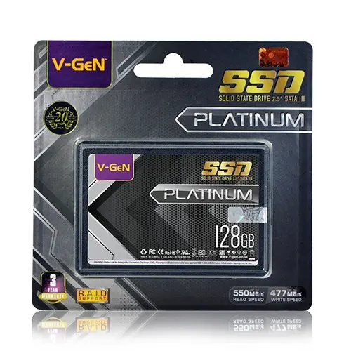 SSD V-Gen 128GB Sata3 - VGeN SSD 120GB SATA III 2,5" RESCUE PLATINUM