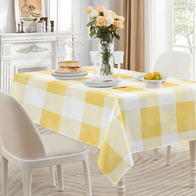 Product Introduction of Checkerboard Pattern Tablecloth, Rectangular Tablecloth, Table Decoration Supplies for Home Kitchen Dining Room Wedding Birthday Festival Party 5