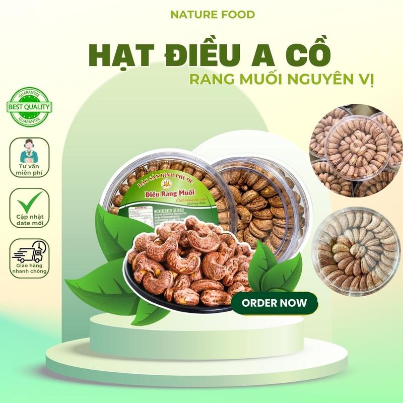 Hạt điều A cồ rang muối loại I xuất khẩu - Bao ăn từng hạt NATURE FOOD hat maccadaklak macca hằng hạt đi
