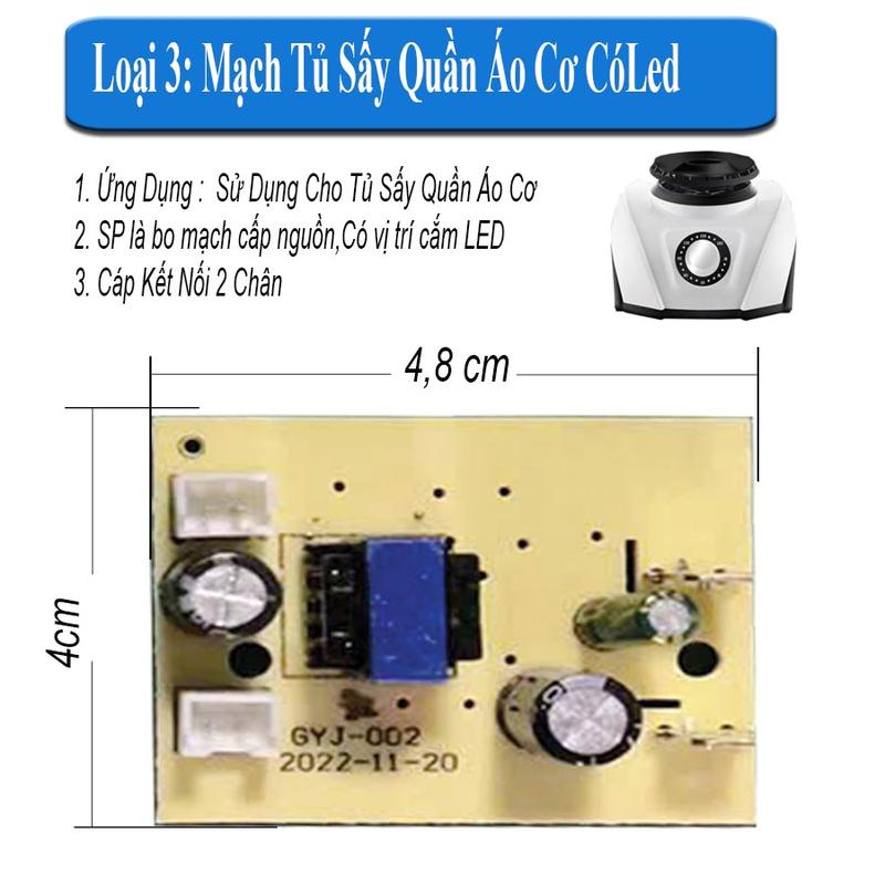 Mạch tủ sấy quần áo 4 chân chịu tải lớn loại tốt 3