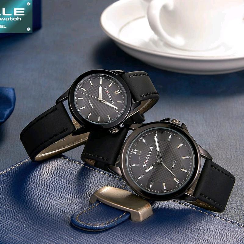 Snille Jam Tangan Kulit pasangan ( couple ) Pria & Wanita || bisa satuan.  Original Asli Anti Air Waterproof 1041 rose 4