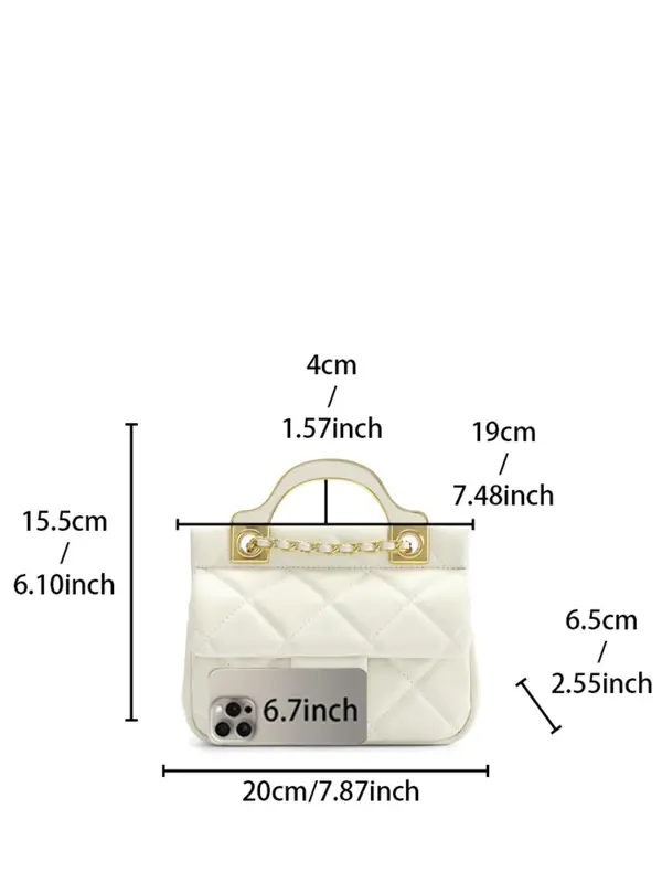 Women's Fashionable Plain Color  Quilted  Handbag, Casual Versatile Shoulder Bag for Daily Used, Trendy All-match Commuter Bag, Girl Fashionable Bag 1