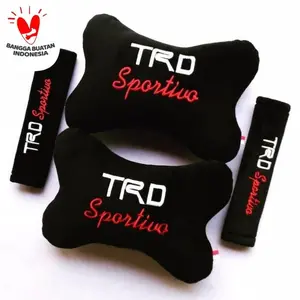 Bantal mobil set 2 in 1 Trd sportivo / headrest car seat 2in1 sandaran kepala