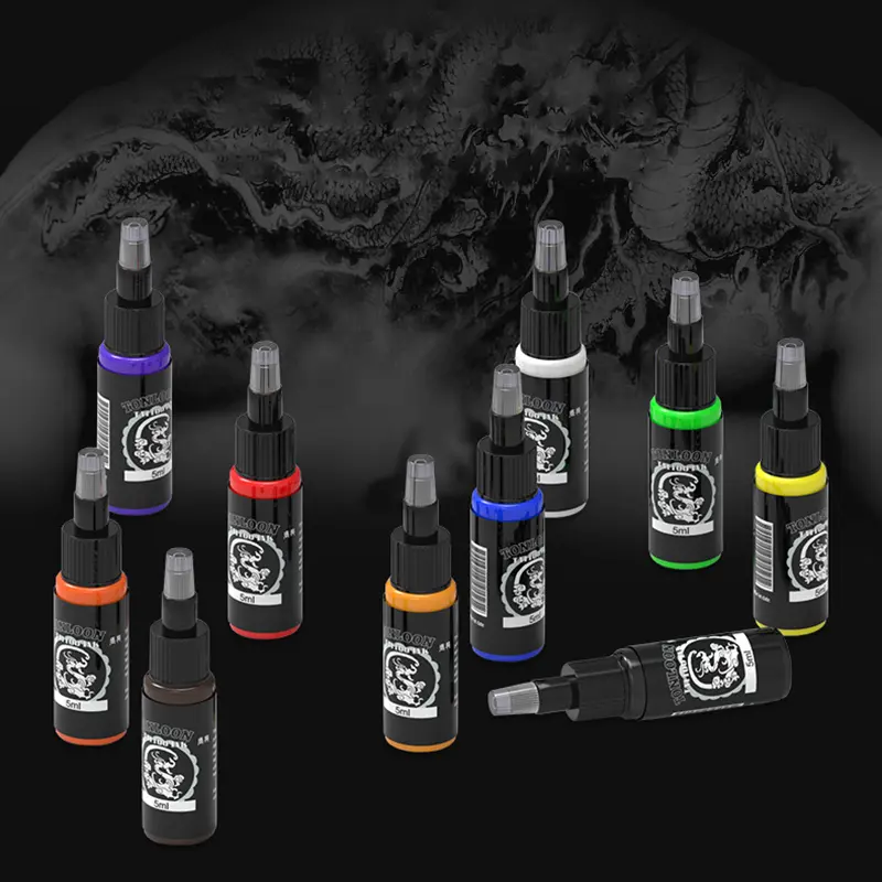 Màu Mực Xăm, 5ml, 10 Màu, Bộ Dụng Cụ Xăm Nghệ Thuật Cơ Thể, Sơn Làm Đẹp Chuyên Nghiệp, Đồ Dùng Xăm Trang Điểm, Bán Vĩnh Viễn