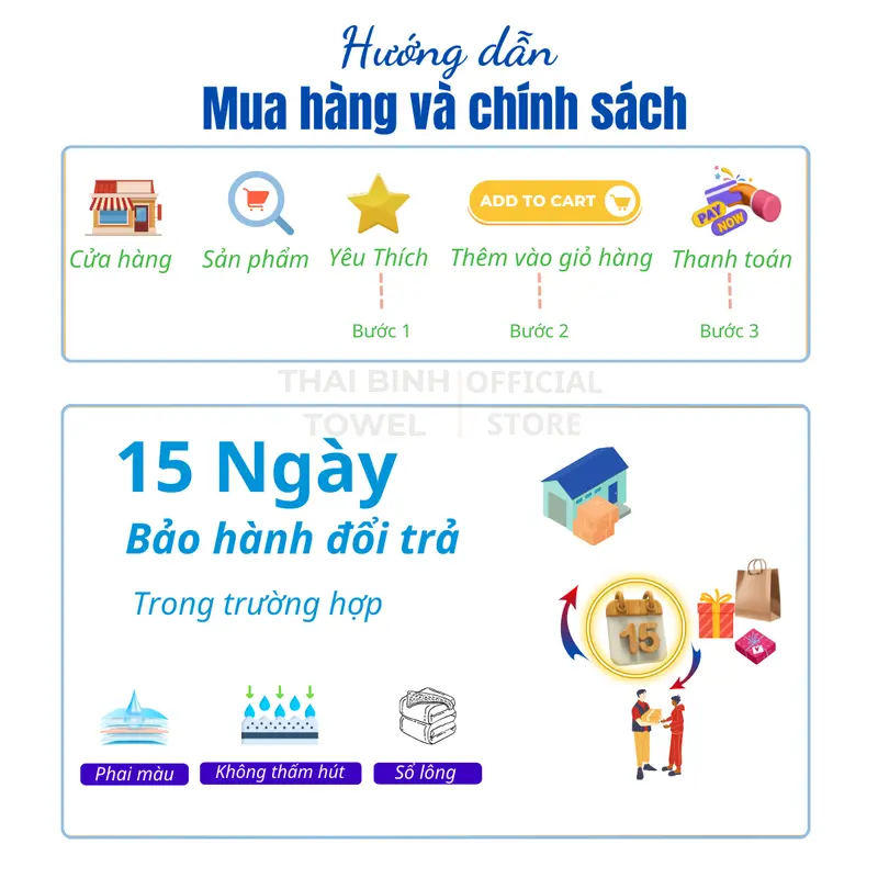 COMBO 5 Khăn Gội Đầu 35x100cm siêu dày xuất Nhật dư THAI BINH TOWEL Cotton 100% Mềm Mại Siêu Thấm Hút Không Xù Bông BXN Nhà Tắm Khăn Tắm khan khănhut  nuoc 4