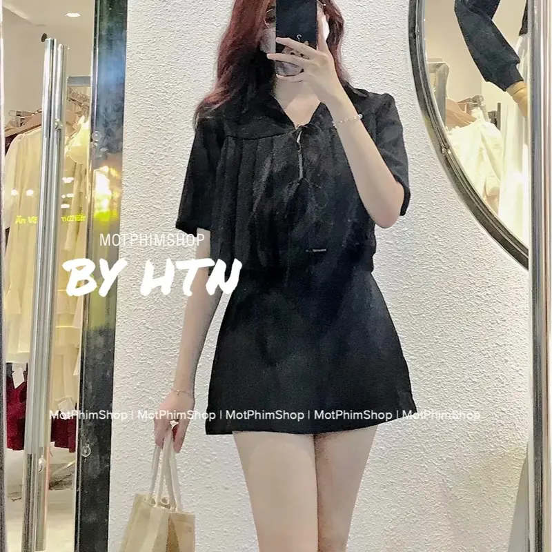 SET đồ nữ hai món áo croptop và chân váy chữ A, SET MOON 4