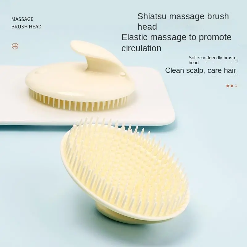 Wash hair, massage comb, soft brush, thickened cleaning Bath Personal Apricot