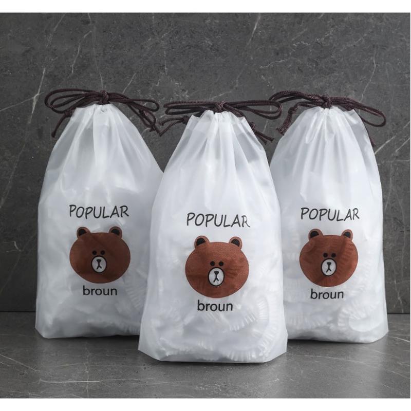 COMBO 5 Túi Màng Bọc Thực Phẩm PE ,Túi Gấu Có Chun Bọc Đồ Ăn Co Giãn Siêu Dai, Bọc Thực Phẩm Tủ Lạnh