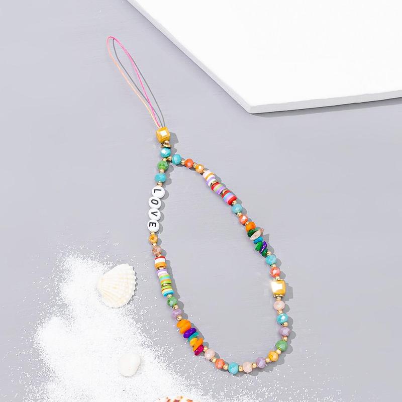 Artificial Crystal Beaded Phone Chain, Cell Phone Lanyard, Phone Strap For Women & Girls 3