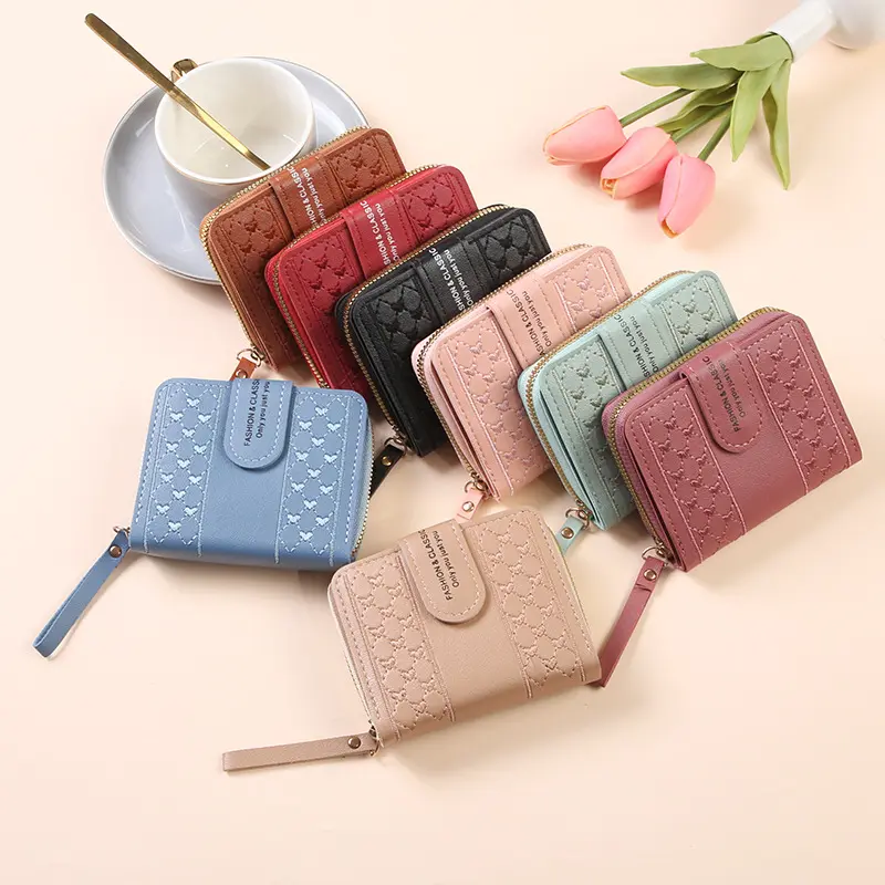New Women's Wallet Short Zipper Large Capacity Coin Purse Versatile Clutch Card Holder