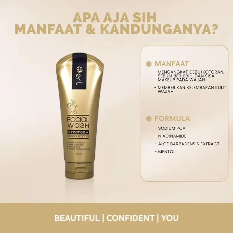 B Erl Intense Moisturizing Facial Wash Sabun Cuci Wajah Berl Cosmetics Hitam Kering 3