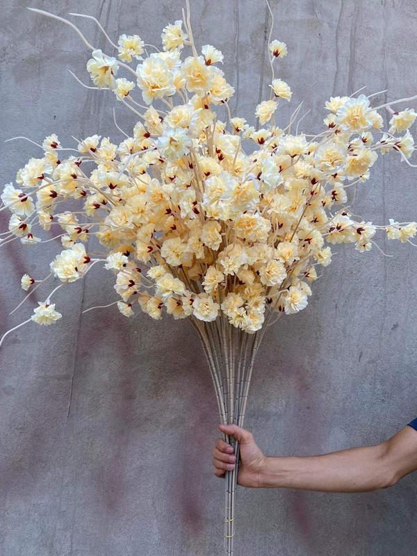sét combo 10 cành đào râu cắm bình Decor Decor Phòng hoa hồng giấy quả