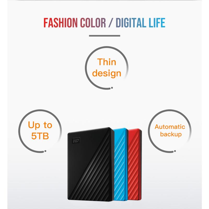 【LOCAL STOCK】Western Digital WD My Passport 1TB / 2TB / 4TB 2.5'' Portable HDD USB3.2 External Hard Drive Storage Komputer Komputer 4