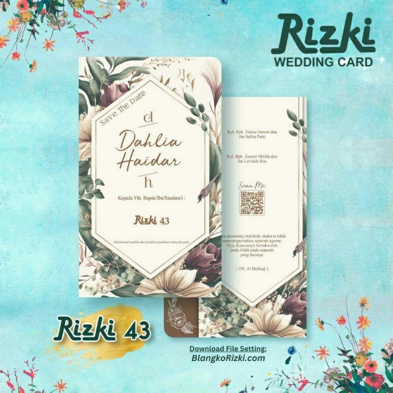 Cetak Undangan Rizki 43 Bahan BC | Harga Termurah - JanjiKita Paket Lengkap Free Plastik | Default
