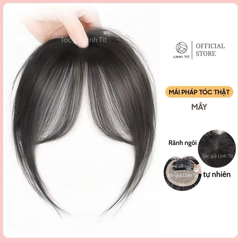 Mây - mái Pháp Ngang nửa trước tóc thật | Tóc giả Linh Tít