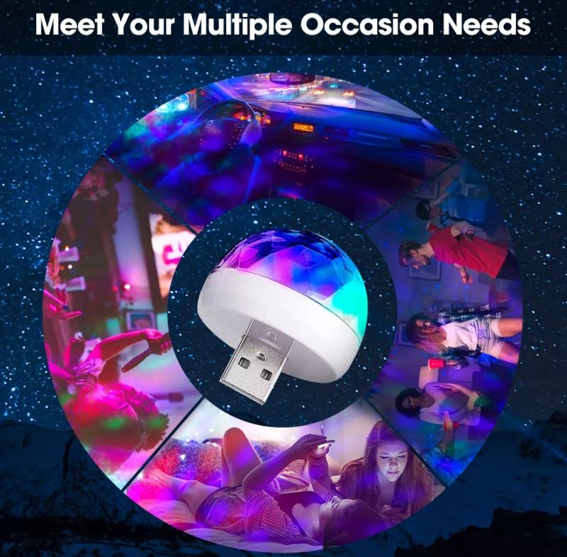 Product Introduction of Lampu LED Disco Colok USB/Lampu RGB Disko Lampu Interior Mobil, Kamar, Lampu Panggung Colok USB 14