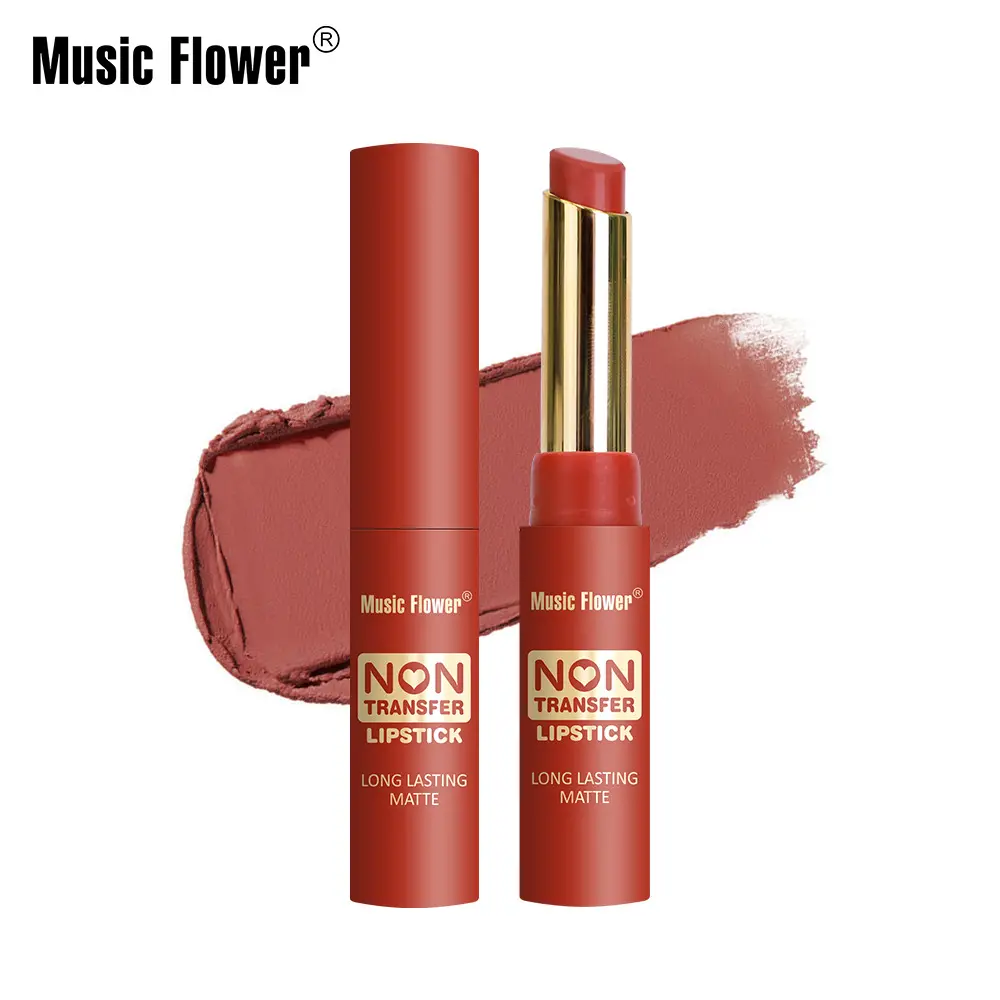 Musicflower Soft Mist Velvet Matte Lipstick Makeup Lock Color Matte No Stain on Cup Gloss Lipgloss