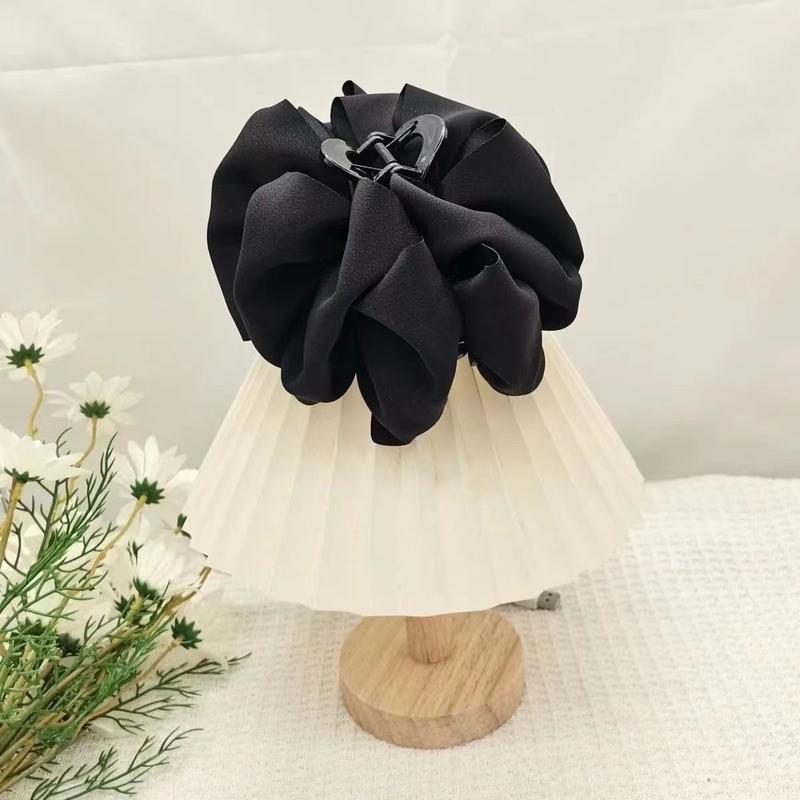 Kẹp Cá Mập Đám Mây Satin Cao Cấp Cổ Tích Thanh Lịch, Kẹp Tóc Càng Cua Lớn 11 / 13, Phong Cách Phương Tây Tự Làm, Ưa Nhìn Women Nữ 3