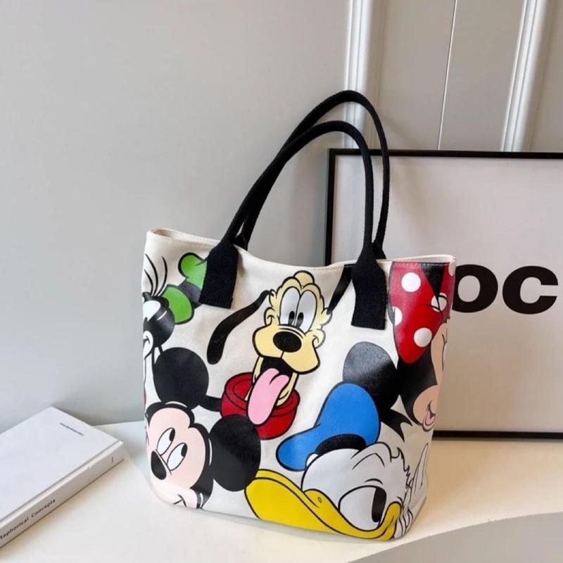 Túi Vải Mickey, Sức Chứa Lớn, Thiết Kế Mới Của Chó Hoạt Hình Dễ Thương, Túi Tote Đeo Một Bên Vai, Thích Hợp Sử Dụng Hàng Ngày 8