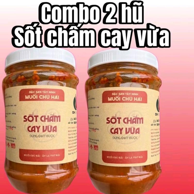 Muối Chú Hải COMBO 2 Hũ Cay Vừa - Nước Sốt Hũ 500g Gia Vị muoi chuhai sivi Chua cay muoicham caytedai