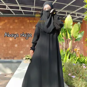 Abaya Bassic Abaya Hitam Abaya Jetblack Gamis Turkey NAJLA ELMA