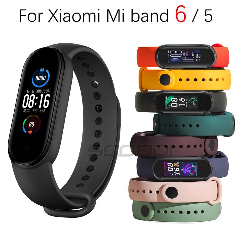 Dây đeo silicon cho Xiaomi Mi Band 5 6, vòng đeo tay thay thế cho Xiaomi miband…