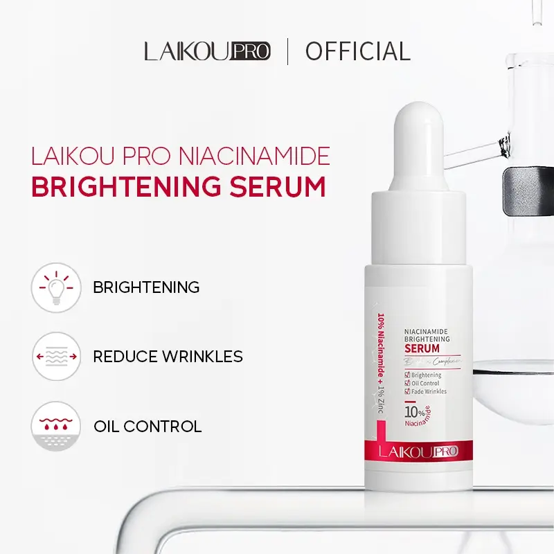 Huyết Thanh Làm Sáng Niacinamide, LAIKOU Pro, 10%, Làm Sáng Vết Thâm, Giảm Vết Thâm Đen, Giảm Nếp Nhăn, 17ml Skincare Chăm Sóc Da Serum Cấp Ẩm