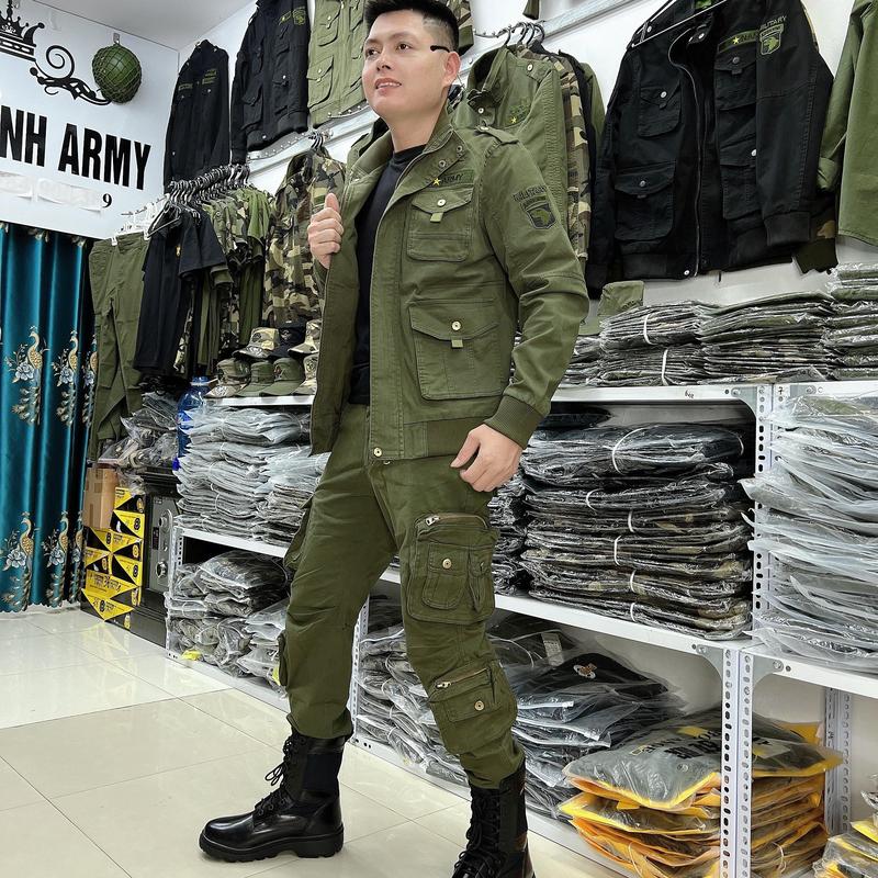  BỘ QUẦN ÁO KA KI NAM MÃ 826 PHONG CÁCH LÍNH KIỂU DÁNG TÚI HỘP CÓ 3 MẦU SẮC CHẤT LIỆU KA KI CO GIÃN 4 CHIỀU 