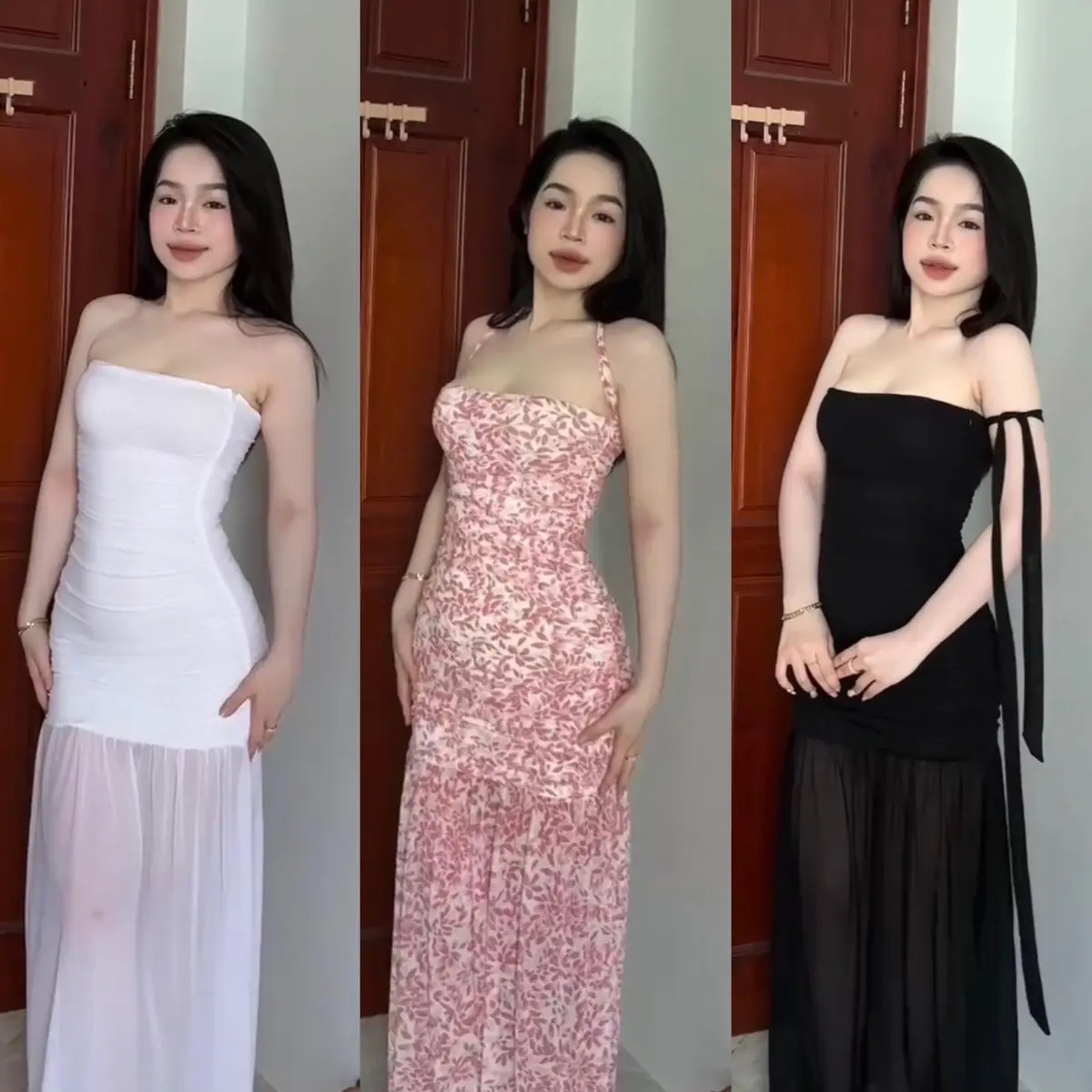 Lucy Dress - Đầm ôm dài thun lưới - Shi Clothing