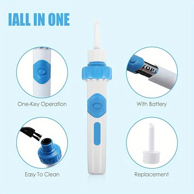 Painless And Safe Earwax Removal Kit - Portable Electric Vacuum Cleaner, Comfortable And Soft Ear Cleaning Tool Set, Household Earwax Removal Tool Ear-Digging Spoon 7