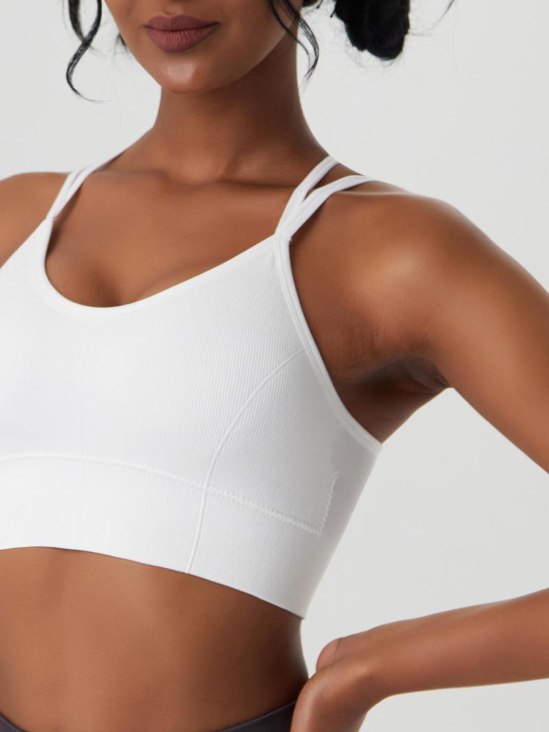 Product Introduction of Women's Solid Wireless Bra, Removable Chest Pads Backless Bralette, Soft Comfy Breathable Lingerie Top for Daily Wear 8