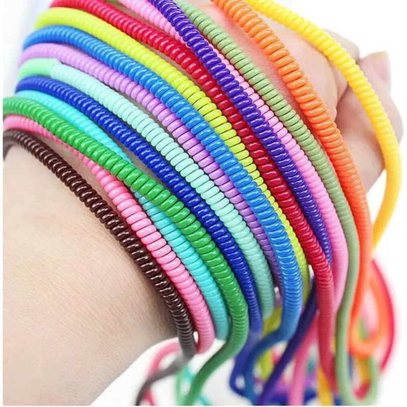 Pelindung Kabel Accessories Cable Cord Protector Spiral Headset/Earphone Cover Kabel Data Warna, 2 warna AH003 - XOBOX 7