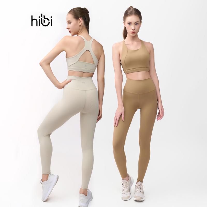 Set đồ tập yoga Luxury Hibi Sports H138, áo bra thể thao khoét lưng tam giác, quần lưng cao Legging Chạy Bộ