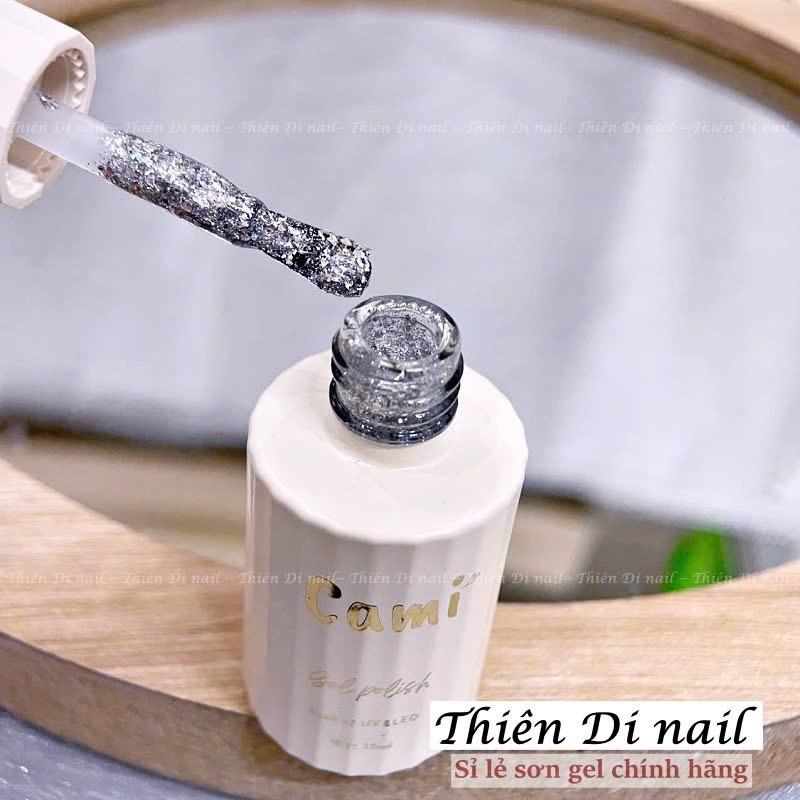 Sơn gel nhũ bạc - sơn nhũ kim tuyến trắng trang trí nail hottrend 2023