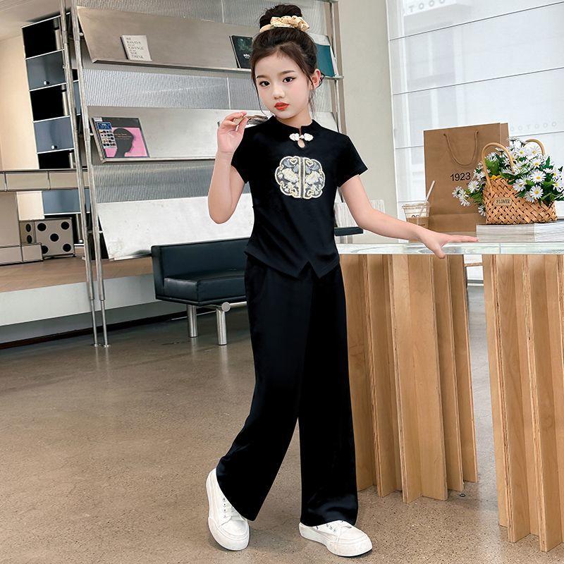 Product Introduction of Quần Áo Trẻ Em, Thoải Mái, Bộ Đồ Mùa Hè Cho Bé Gái, Hàng Mới Về 2024, Dành Cho Trẻ Em Trung Và Lớn, Phong Cách Trung Quốc, Bộ Đồ Hai Mảnh ngắn Tay, Thời Trang, Thích Hợp Cho Mùa Hè 29