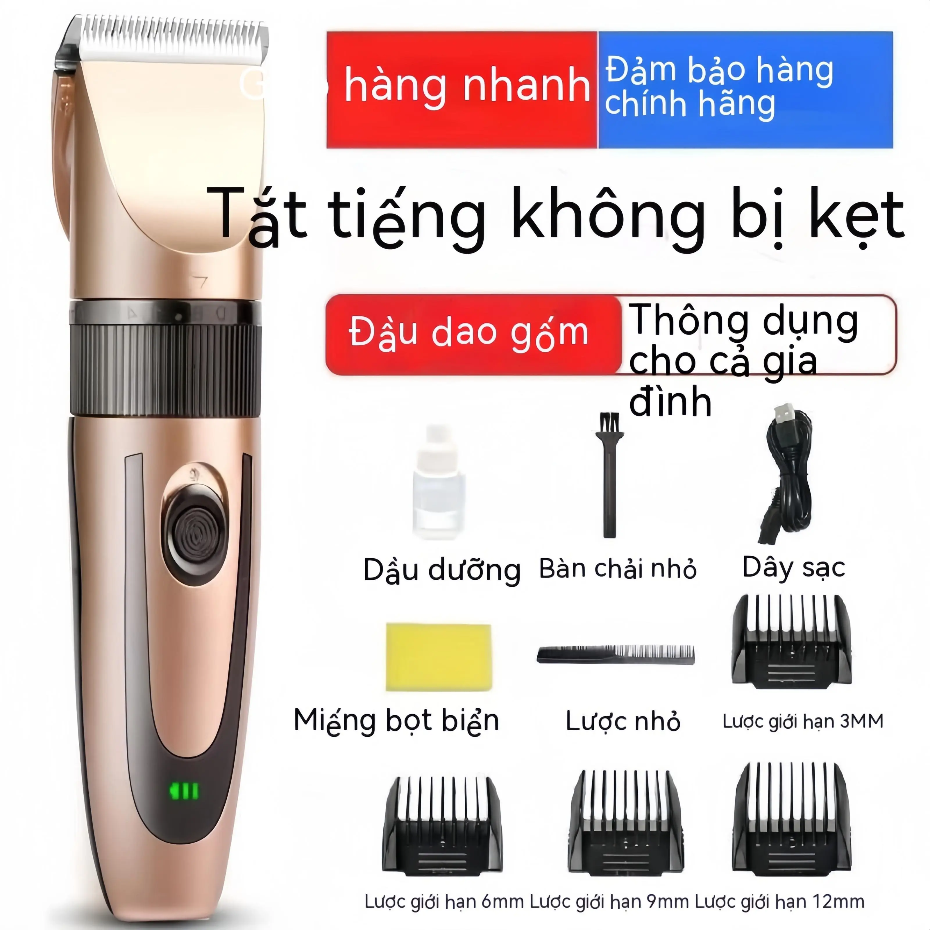 Tông đơ cắt tóc mới bán chạy nhất Tông đơ điện để cắt tóc hiện vật Tông đơ điện có thể sạc lại để cạo tóc của chính bạn Cạo Râu