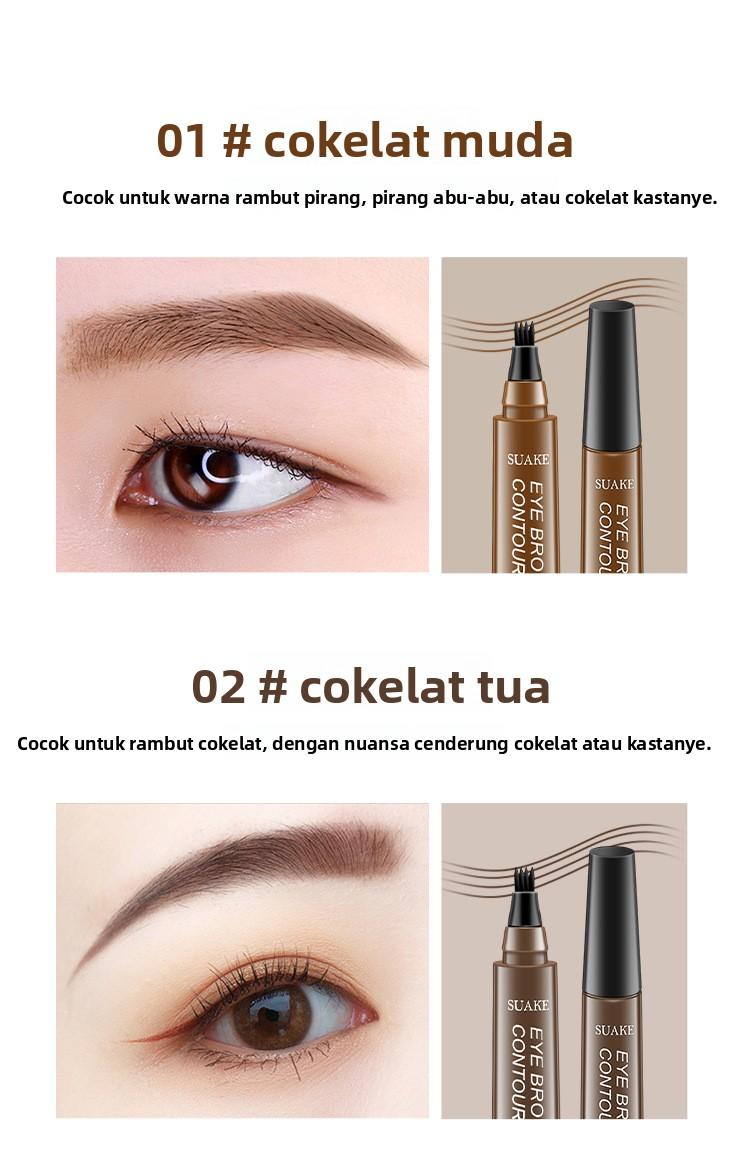 SUAKE Pensil Alis Definisi Jelas Empat Cabang Tahan Lama Tidak Luntur Tahan Air & Keringat Mudah Dikendalikan untuk Pemula SUAKE Pensil Alis Definisi Jelas Empat Cabang Tahan Lama Tidak Luntur Tahan Air & Keringat Mudah Dikendalikan untuk Pemula