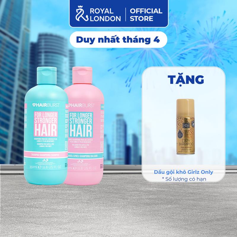 [ TẶNG DẦU GỘI KHÔ VÀNG MINI - GO009 ] Set gội xả HAIRBURST Hỗ trợ mọc tóc dài và dưỡng chắc khỏe 350ml/chai