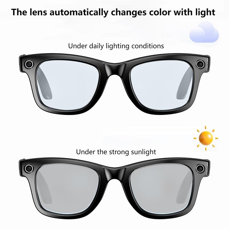 200W AI Smart Camera Glasses 200MP Bluetooth Glasses Call Playing Music Object Recognition AI Translation Multifunction