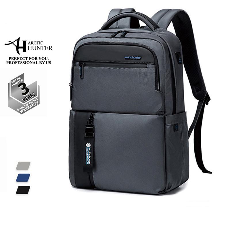 Balo laptop Arctic Hunter B00477 chất liệu Oxford chống thấm nước, thiết kế có ngăn đựng laptop, cổng sạc USB tiện dụng Bag