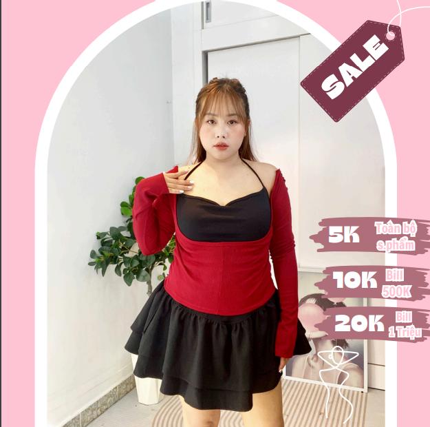 Set Áo Croptop Khoét Hở Ngực Cổ U Tay Dài Ống Loe Kèm Áo Bra Cổ Yếm Bên Trong Ôm Body Nữ Sexy Quyến Rũ LiVi Bigsize