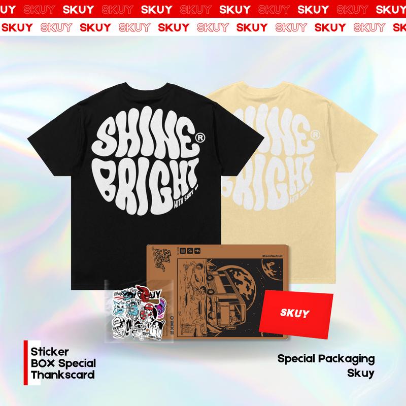 Product Introduction of .Kaos Skuy Dewasa Lengan Pendek Pria Bahan Cotton Combed 24s Warna Hitam dan Beige | Sun Bright  SKY257 1
