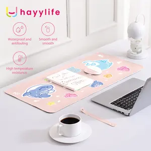 Hayylife Desk Pad Mouse Pad-Seri Hewan Laut Lucu, Alas Mouse Pad Kulit ukuran Meja Besar, Pad Meja Komputer Anti Air , Pad untuk Menulis HL-AIA819 Kain Computer