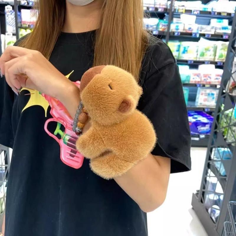 Gấu bông Capybara đeo tay mềm mại đáng yêu 20cm Thú Bông Đồ Chơi Toy Thú Nhồi Bông
