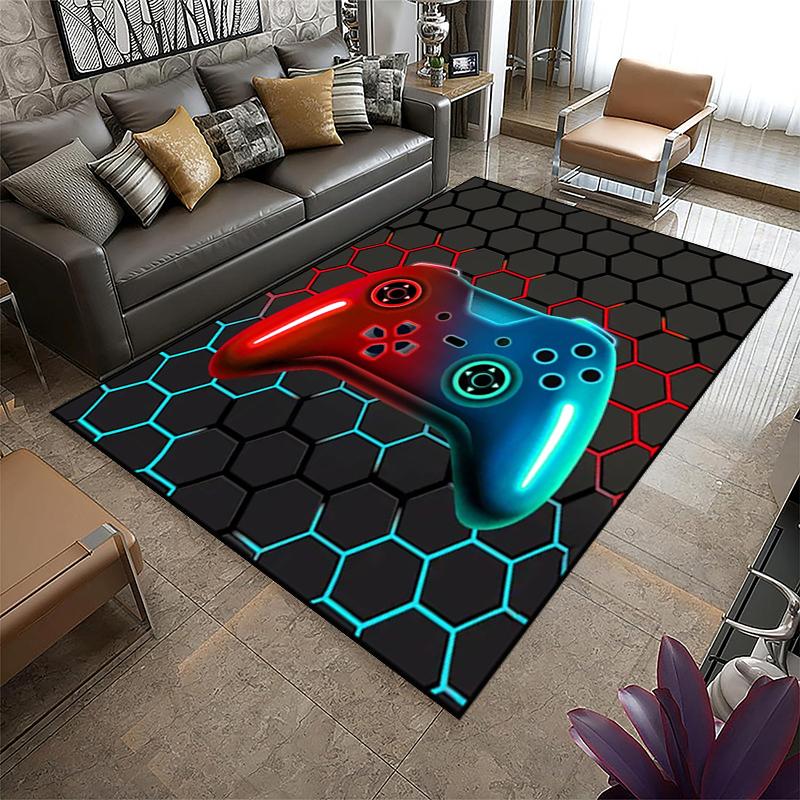 Jiaai Market Honeycomb Gaming Area Rug For Boys Geometric Honeycomb ...