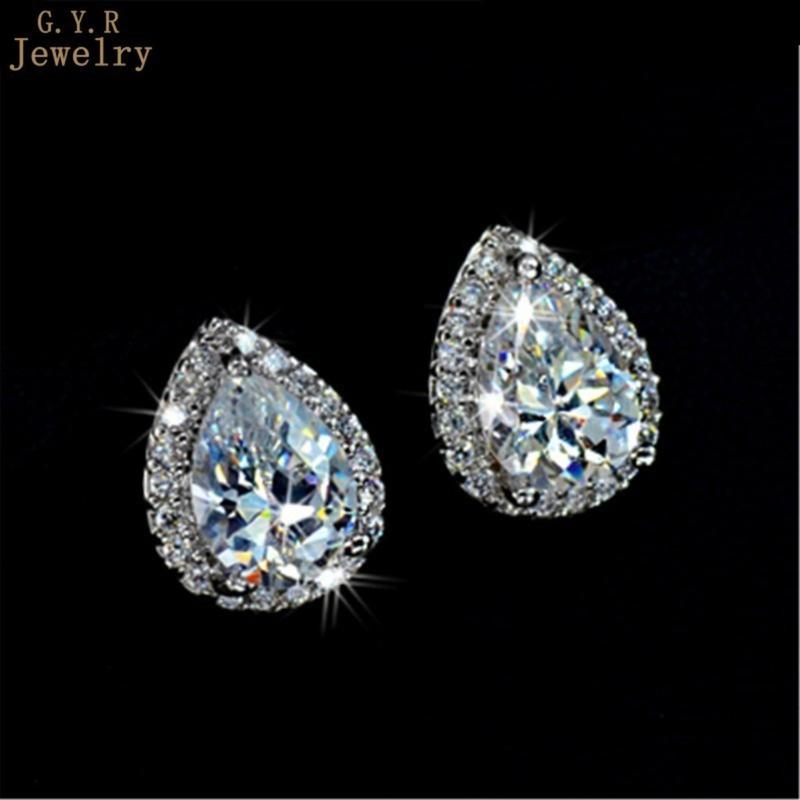 Product Introduction of Khuyên Bông Khuyên Tai Đinh Tán Hình Giọt Nước Moissanite Khảm Sáng Tạo, Giấy Chứng Nhận GRA Miễn Phí 42