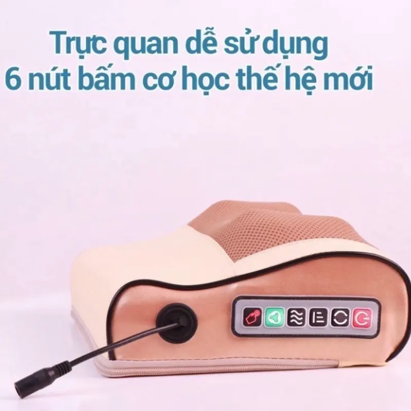 GỐI MASSAGE CỔ VAI GÁY. BI XOAY CHƯỜM NHIỆT 4