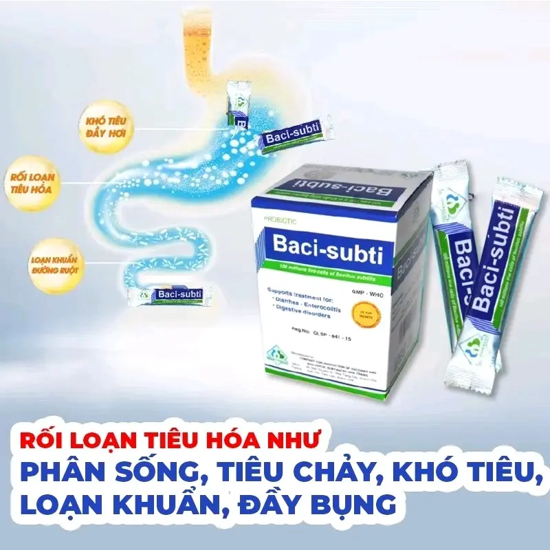 3 hộp men tiêu hóa baci subti: Rối loạn tiêu hóa như phân sống, tiêu chảy, khó tiêu, loạn khuẩn, đầy bụng... 6