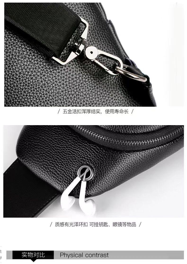 Product Introduction of Túi Đeo Chéo Da Nam, Kangaroo, Túi Đeo Ngực, Túi Pannier Ba Lô, Đa Năng, Dung Lượng Lớn, Túi Đeo Một Bên Vai Đi Chơi Hàng Mới Về 9